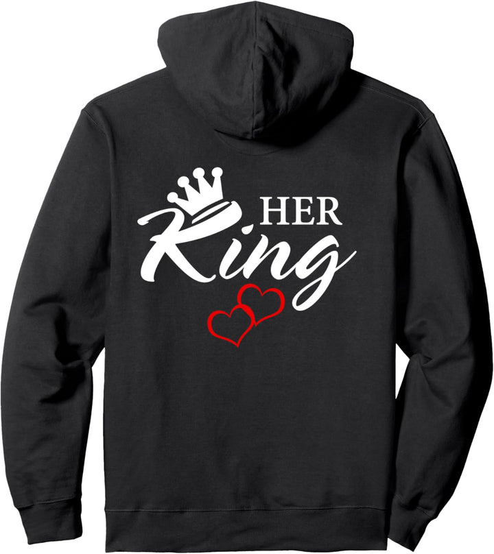 Her King His Queen Paar Liebespaar Pullover Hoodie