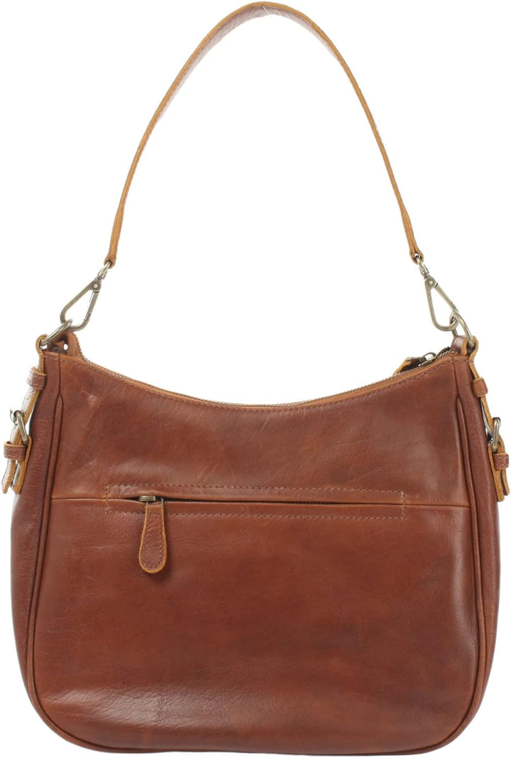LECONI Schultertasche Henkeltasche Damentasche Umhängetasche natur weiche Ledertasche Handtasche Dam