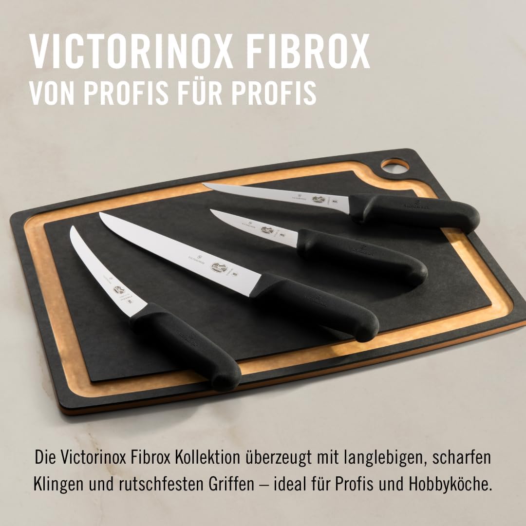 Victorinox Fibrox Schälmesser für Gemüse und Obst, Kleines Ausbeinmesser für Fleisch, 10 cm, Gerade