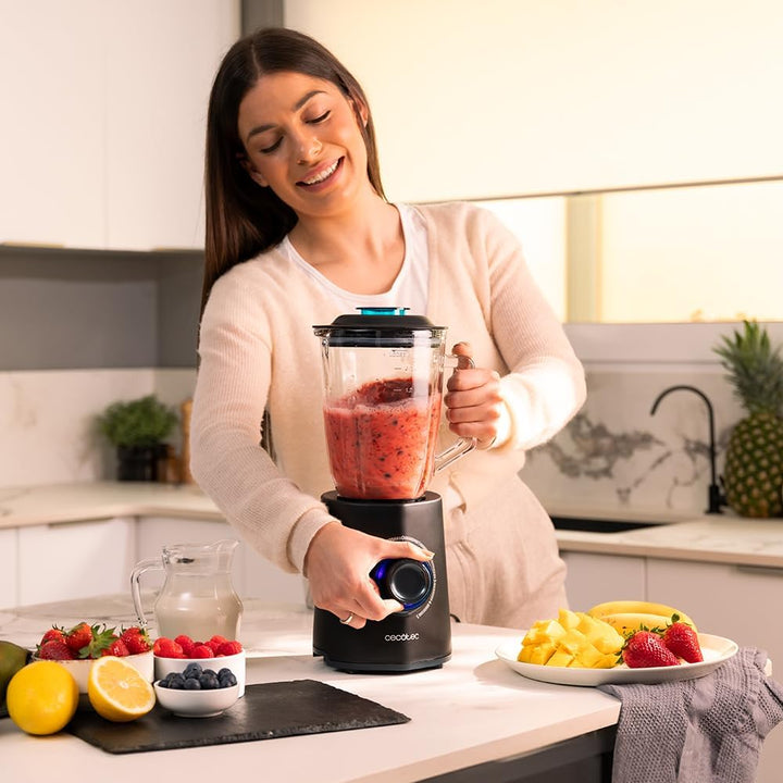 Cecotec Standmixer Power Black Titanium 2300MAX Mix Go. 2300W maximale Leistung, 1,5L Fassungsvermög
