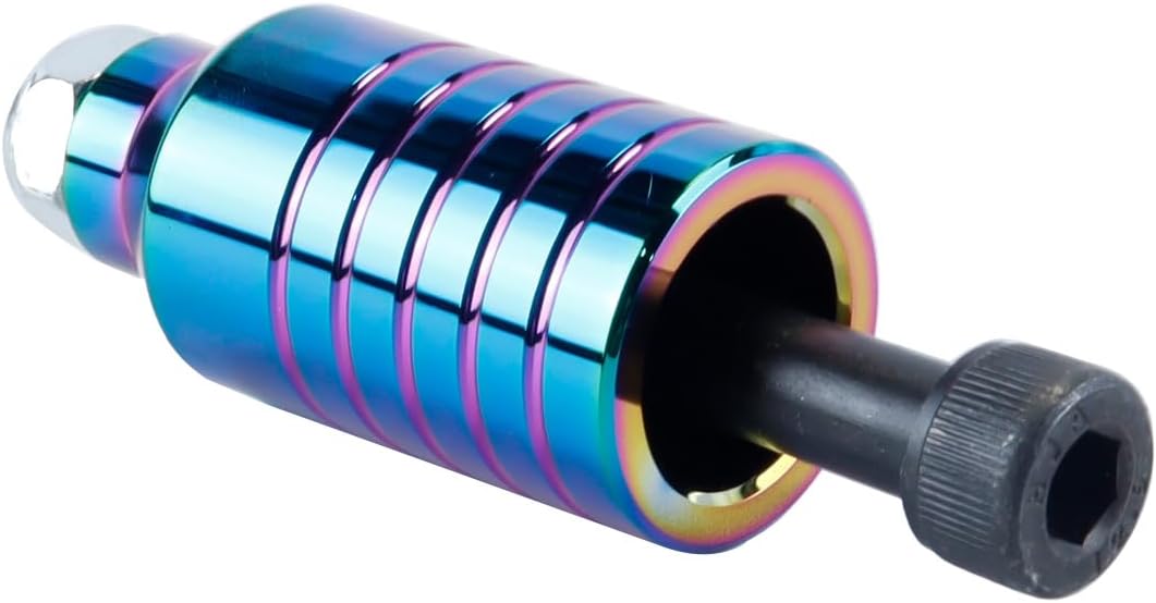 2 Stück Pro Stunt-Scooter Pegs – Regenbogenschwarzes Aluminium mit 12,9-Stufenachse und Befestigungs