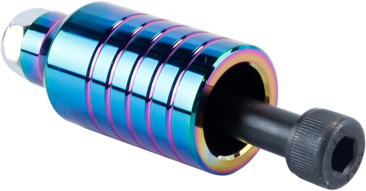 2 Stück Pro Stunt-Scooter Pegs – Regenbogenschwarzes Aluminium mit 12,9-Stufenachse und Befestigungs