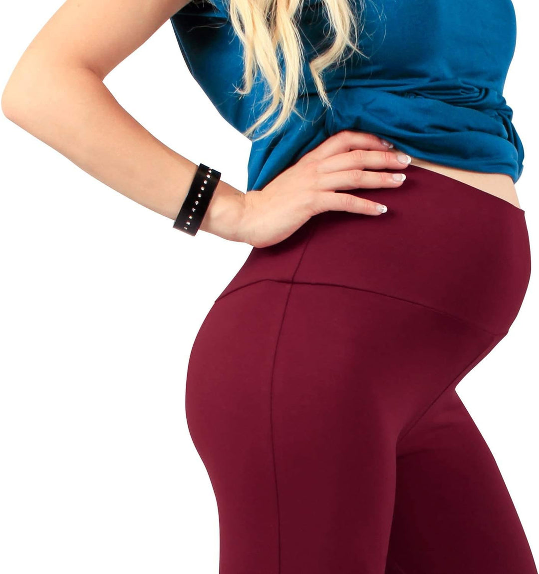 MAMAJEANS Paris - Damen Umstandsleggings High Waist Baumwolle, Schwangerschaftsleggings Blickdicht,