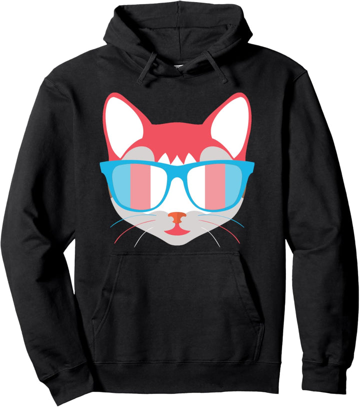 Transsexuell Katze LGBT Queer CSD Haustier Transgender Pullover Hoodie