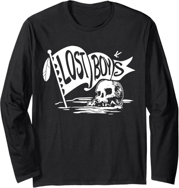 Disney Peter Pan The Lost Boys Skull Clan Banner Langarmshirt