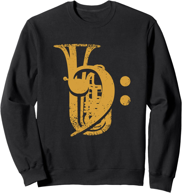 Bassschlüssel Tubist Notenschlüssel Tuba Sweatshirt