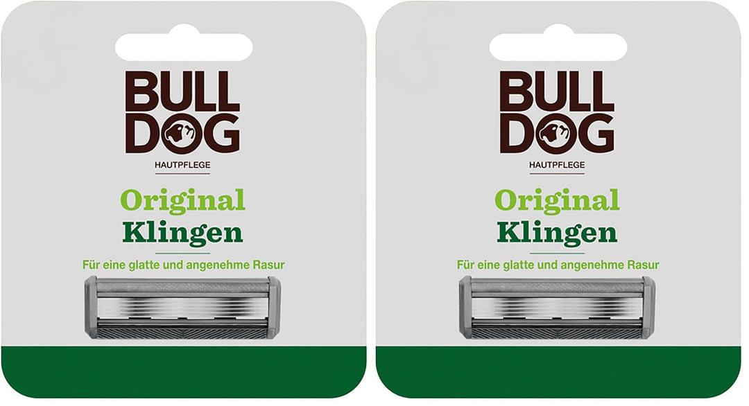 BULLDOG - Nassrasur für Männer | Original Rasierklingen | 4 Ersatzklingen | 5-fach Klinge (Packung m