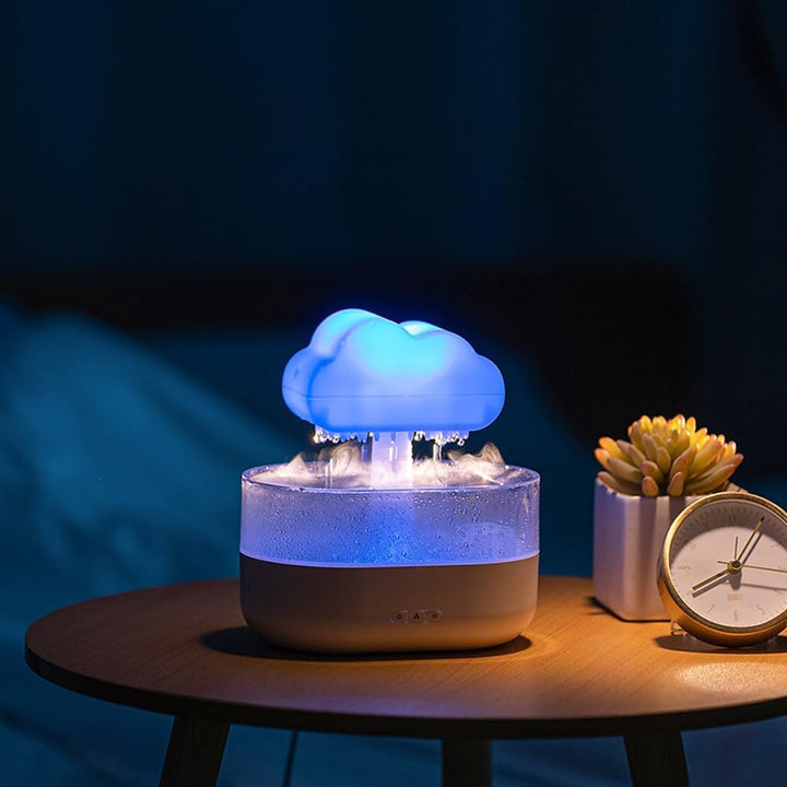 Bunter Licht-Regentropfen-Luftbefeuchter & Diffusor für ätherische Aromatherapie-Öle, Farbverlaufsat