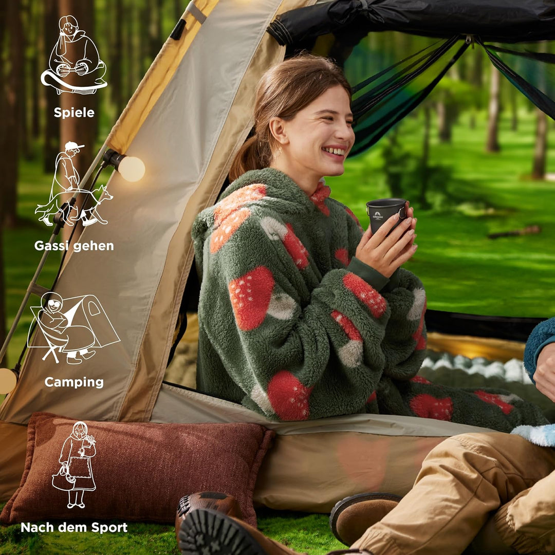 BEDSURE Hoodie Decke mit Ärmeln - Kuschelpullover als Geschenke für Frauen - Übergrosser Tragbare De