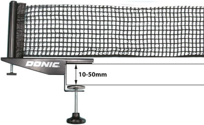 Donic-Schildkröt Tischtennisnetz Rallye, robuste Wettkampf-Netzgarnitur, verstellbares Baumwollnetz,