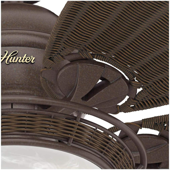 HUNTER FAN Indoor-Deckenventilator Caribbean Breeze 137 cm mit Beleuchtung und Zugschalter, Bronze v