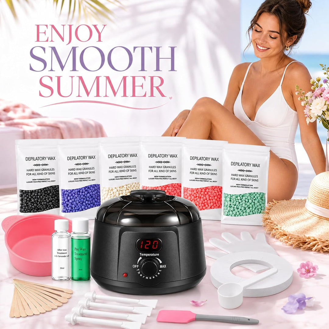 35PCS Waxing Set Wachswärmer Wax Warmer Heater Wachserhitzer Hair Removal Waxing Set Wachsmaschine W