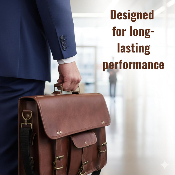 ALASKA EXPORTS handmade vintage leather messenger bag for laptop briefcase best computer,school dist