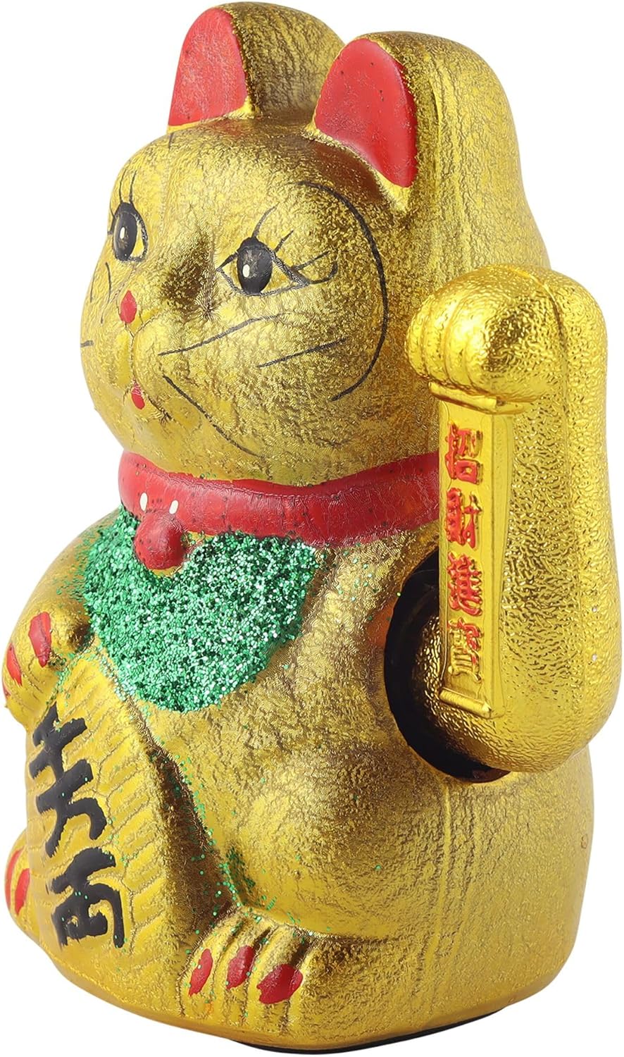 Superfreak Glückskatze - Maneki-Neko - Winkekatze aus Keramik - 17 cm - Gold, 17 cm