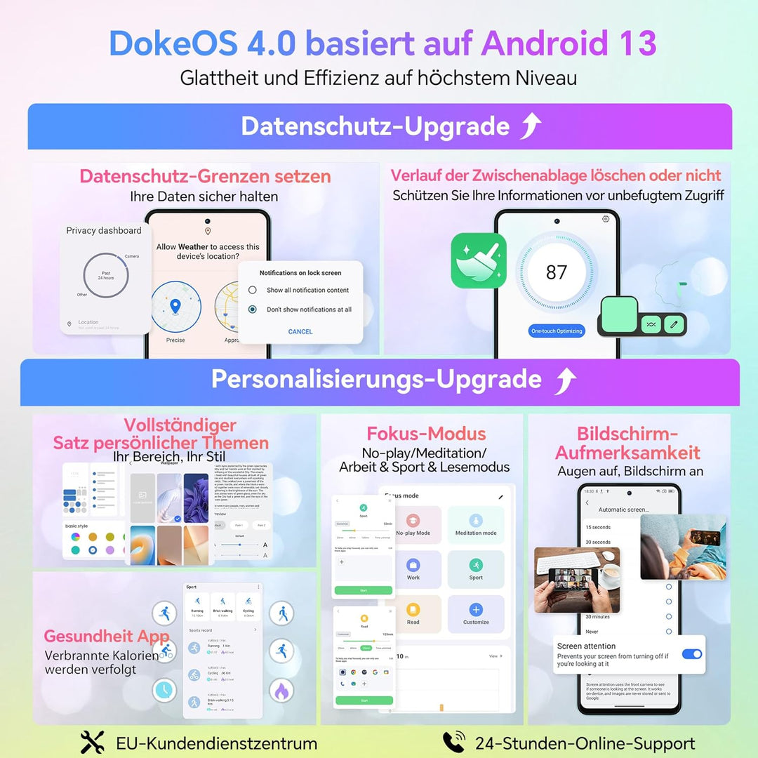 Blackview Shark 8 Handy16GB+256GB, Helio G99, 120Hz 2.4K, 64MP, Android 13 Smartphone ohne vertrag,