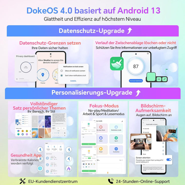 Blackview Shark 8 Handy16GB+256GB, Helio G99, 120Hz 2.4K, 64MP, Android 13 Smartphone ohne vertrag,