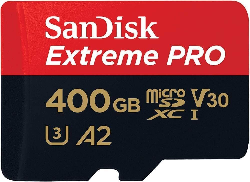 SanDisk Extreme Pro 400 GB microSDXC Memory Card + SD Adapter with A2 App Performance + Rescue Pro D