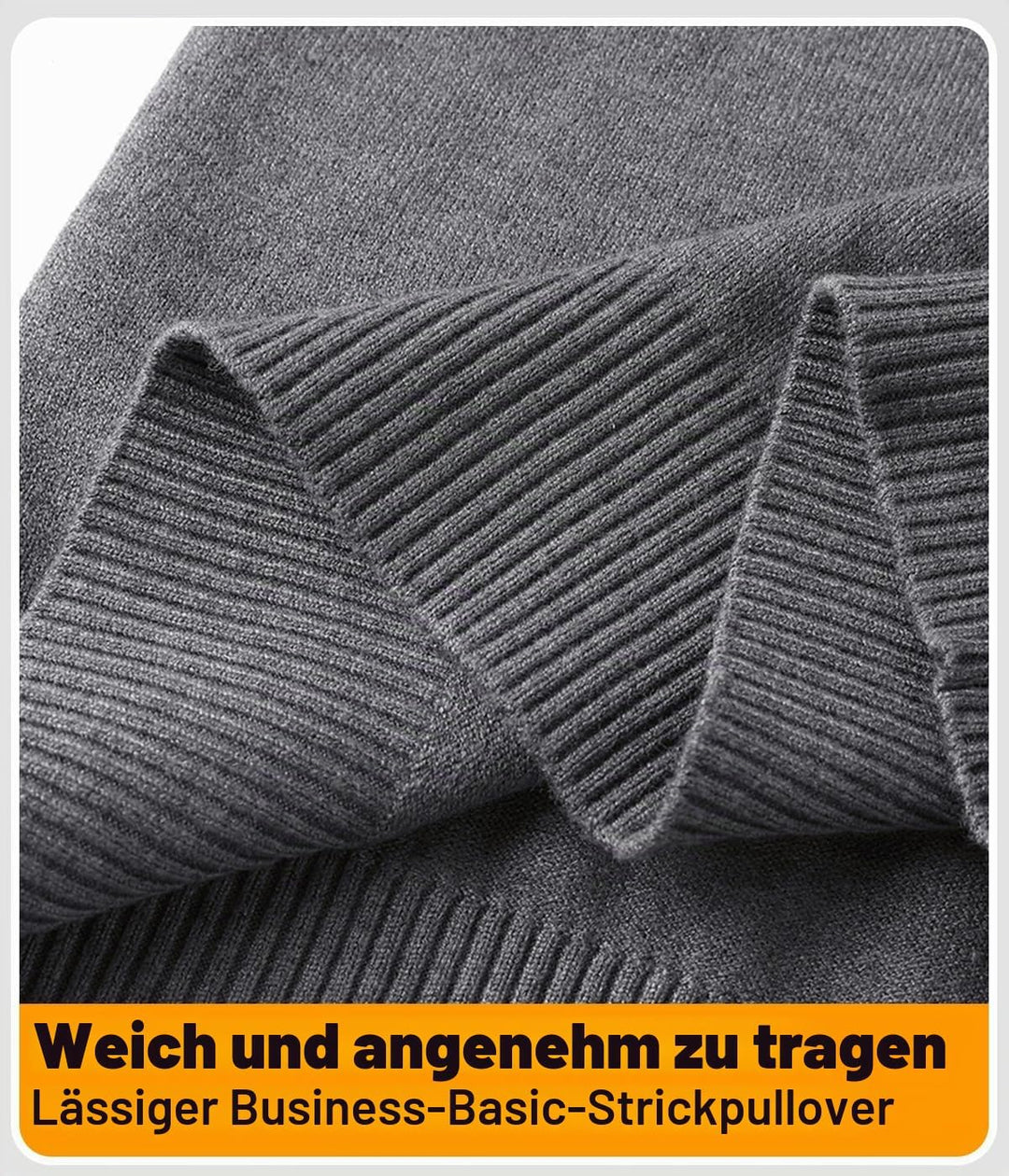 Herren Strick Pullover V Ausschnitt Strickpullover Feinstrick Mock Hemdkragen Strickwaren Lange Ärme