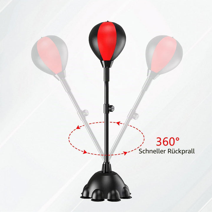 Punching Ball, 110-160cm Höhenverstellbarer Boxständer, Reflexbeutel mit Einem Leistungsstarken Saug