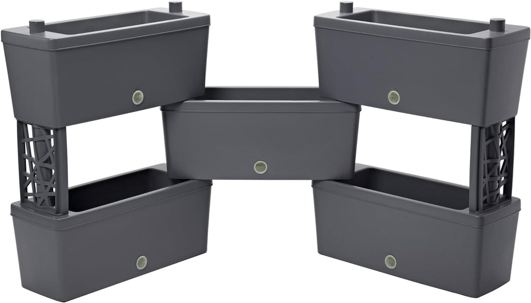 Bama Nässestop S18 Garten Modular Brick Pflanzgefässe, 59 x 23 x 27 cm Grau, Grau