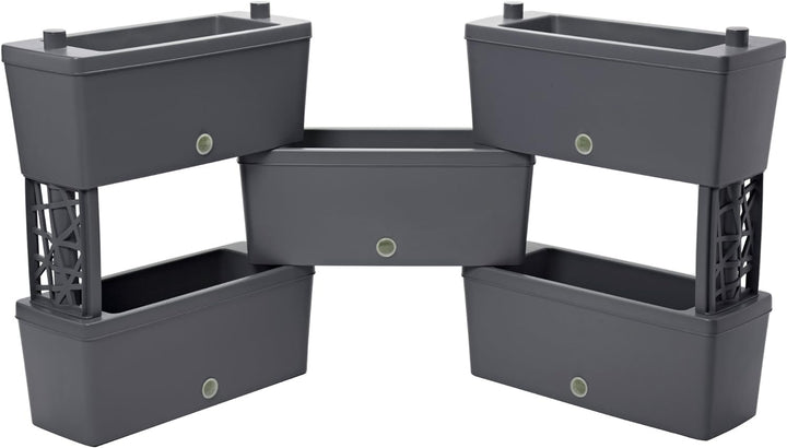 Bama Nässestop S18 Garten Modular Brick Pflanzgefässe, 59 x 23 x 27 cm Grau, Grau