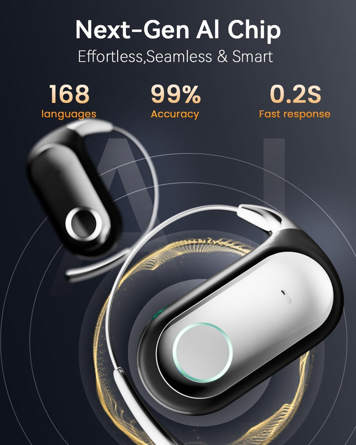 SANOTO KI Übersetzer kopfhörer, 168 Sprachen Kopfhörer Übersetzer Echtzeit, Translator Earbuds, Über