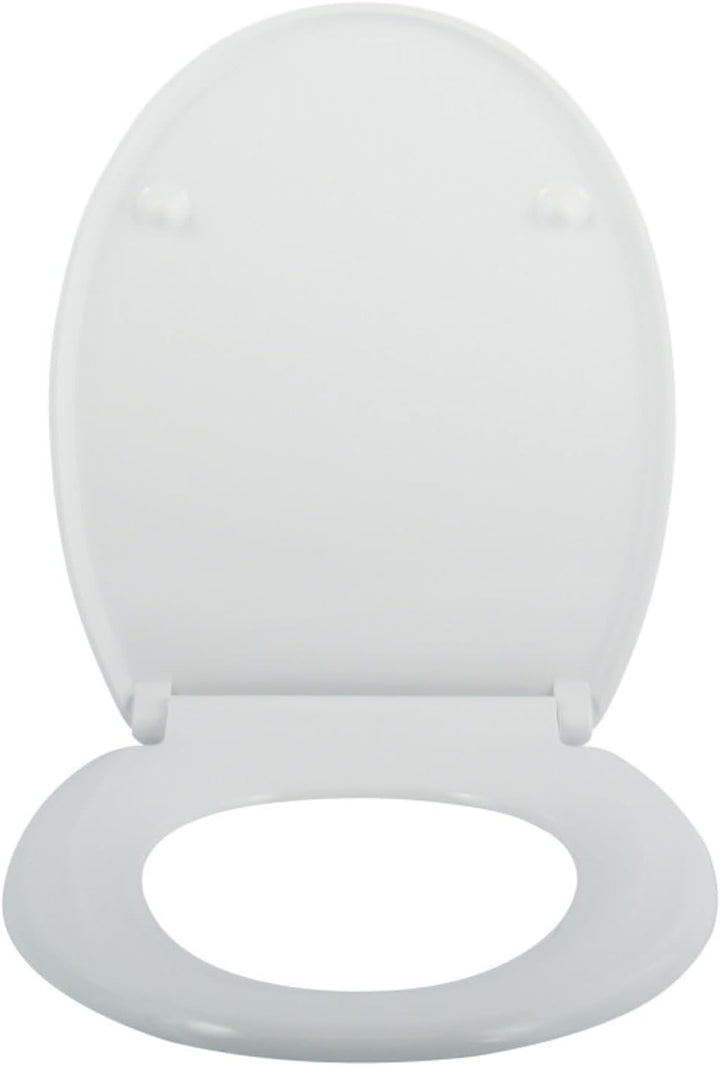 MSV WC Sitz Toilettendeckel Duroplast mit Absenkautomatik und auf Knopfdruck abnehmbar zur Reinigung