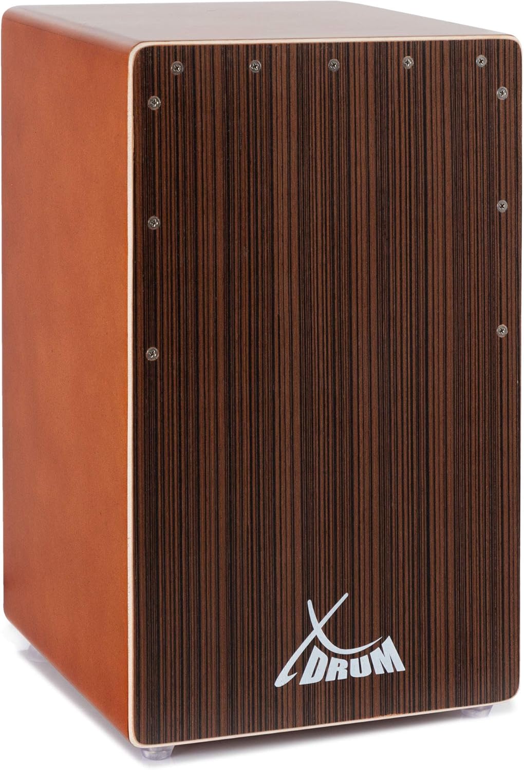 XDrum Cajon El Bajo Bass Port Cocoa Brown/Ebony - Integrierter Bass Port für druckvollen Sound - Tro