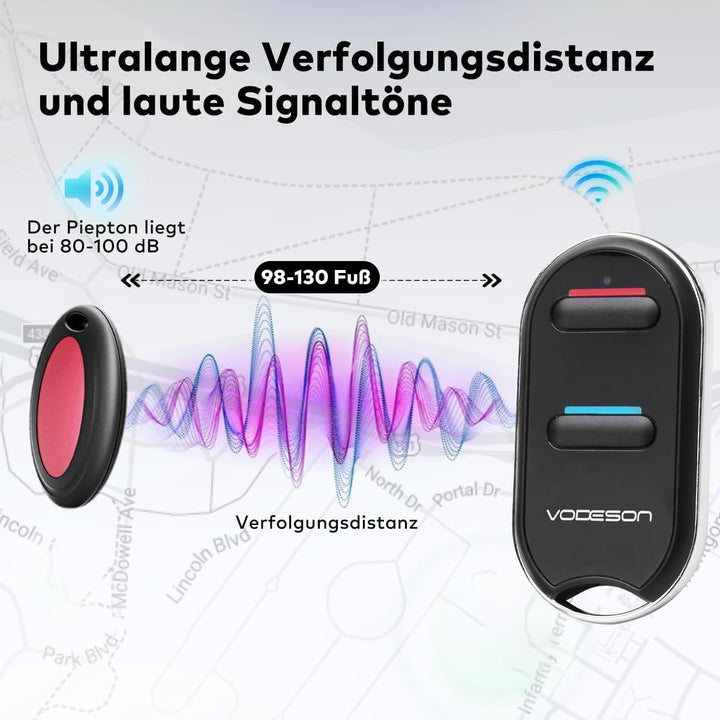 VODESON Wireless Key Finder RF Kabelloser Sachenfinder Schlüsselfinder Schlüsselanhänger Wallet Loca