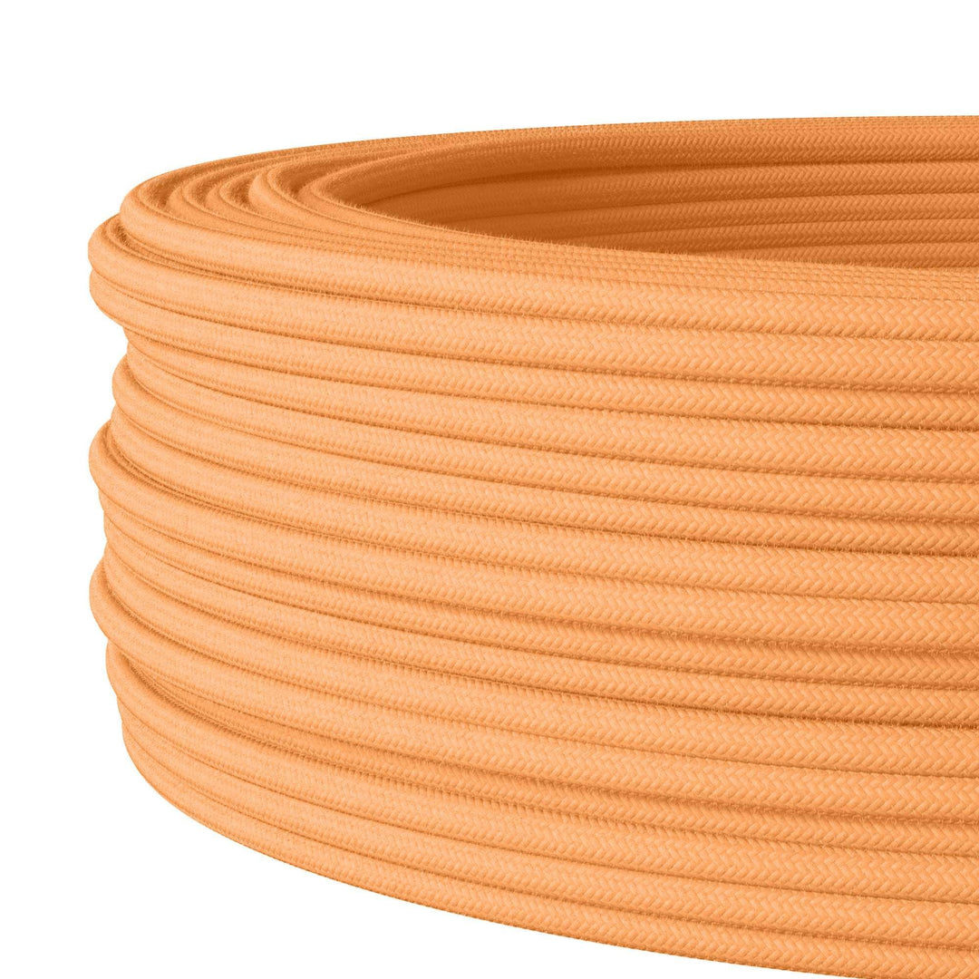 Textilkabel für Aufputz-Elektroinstallation, Rundkabel, dreiadrig (3×1.5mm²), Salmon - 50 Meter 50 M