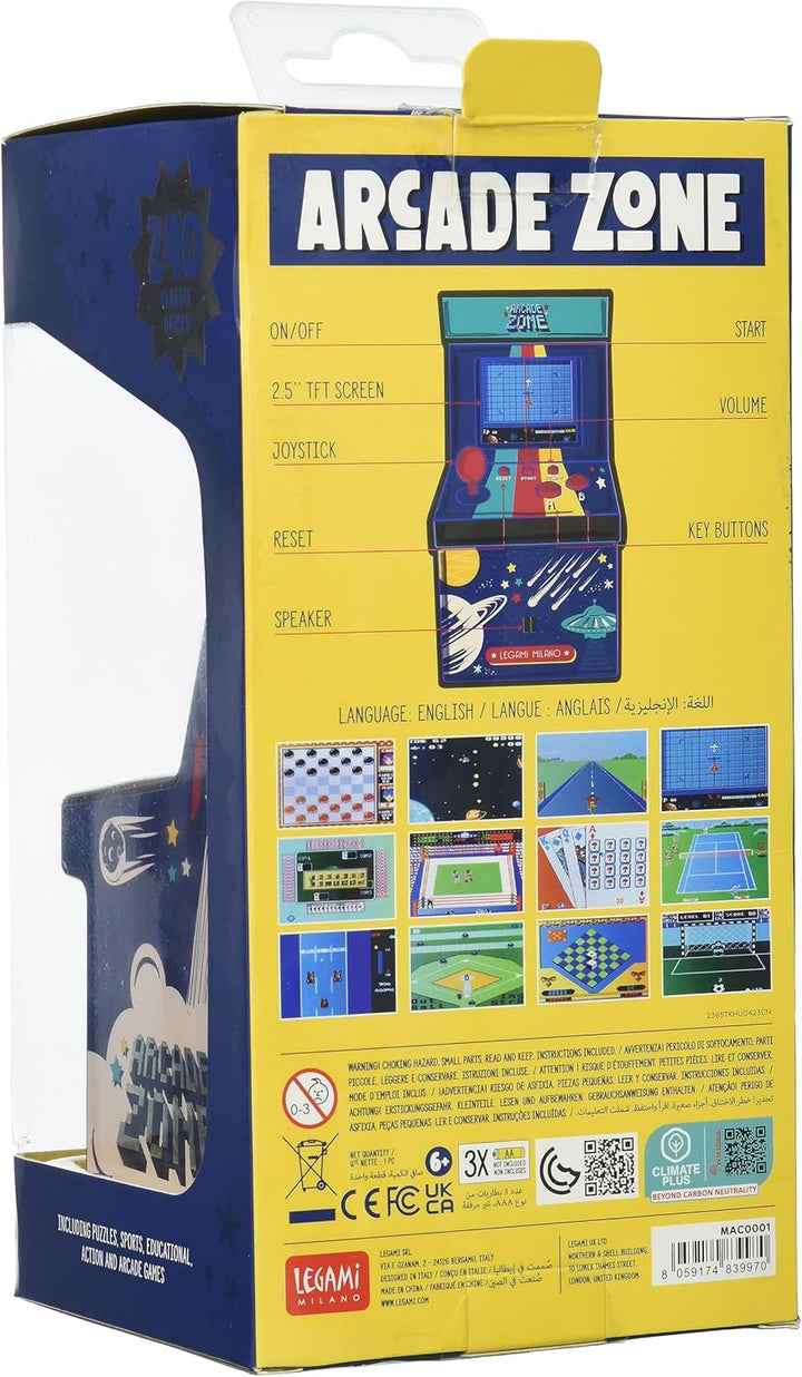Legami MAC0001 Mini-Arcade-Videospiel, Mehrfarbig, Zone, Zone