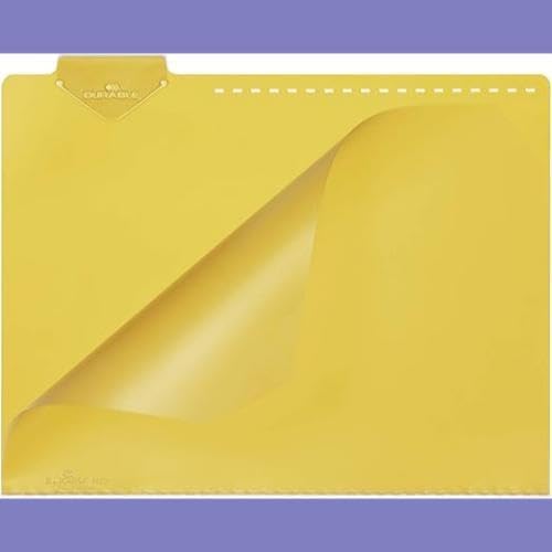 Durable Leitkarte, Belegtasche, 230/240 x 300 mm, mit Rastlochung, 1 Packung à 50 Stück, gelb, 39960