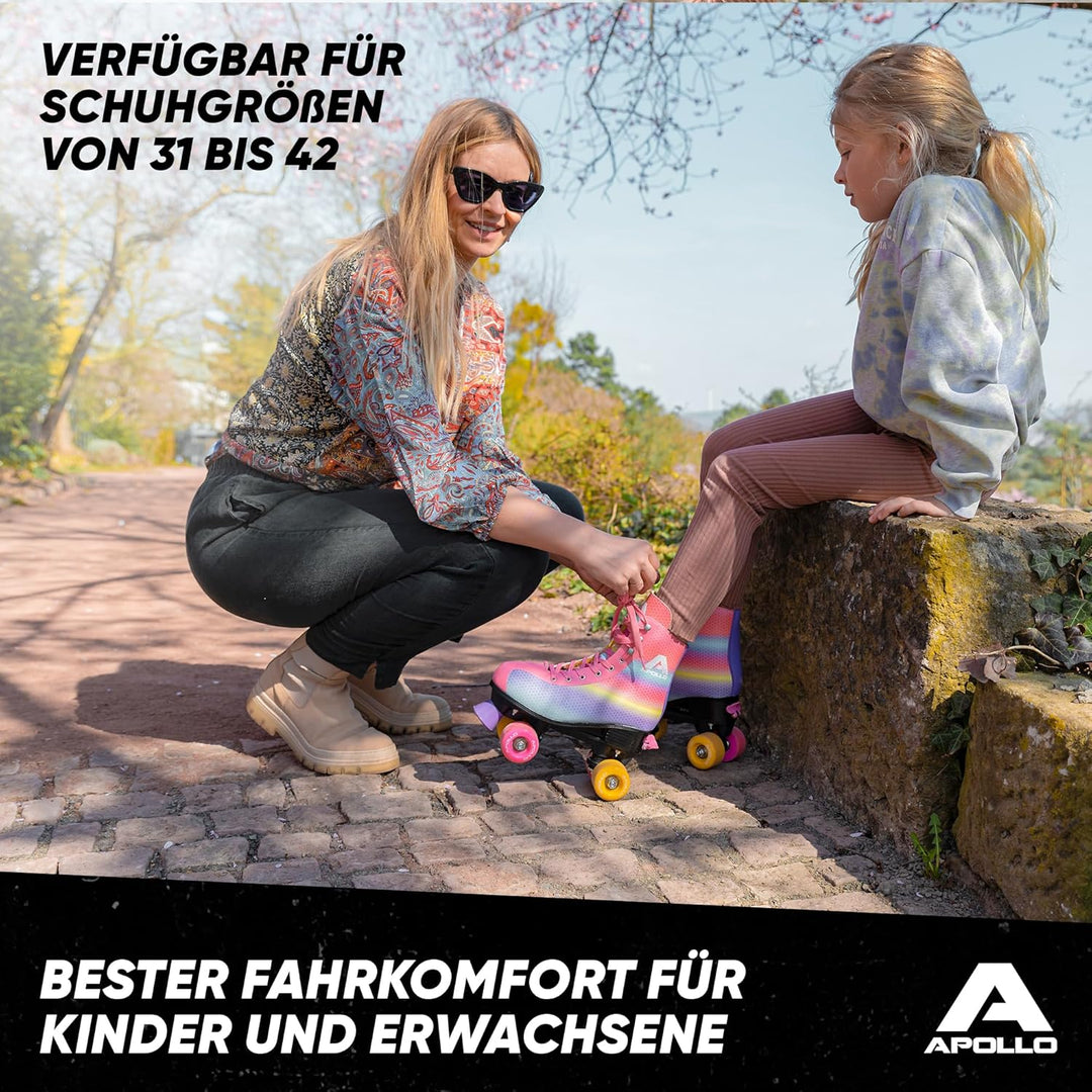 Apollo Disco Roller, Classic Roller | Rollschuhe für Kinder und Erwachsene | grössenverstellbare Qua