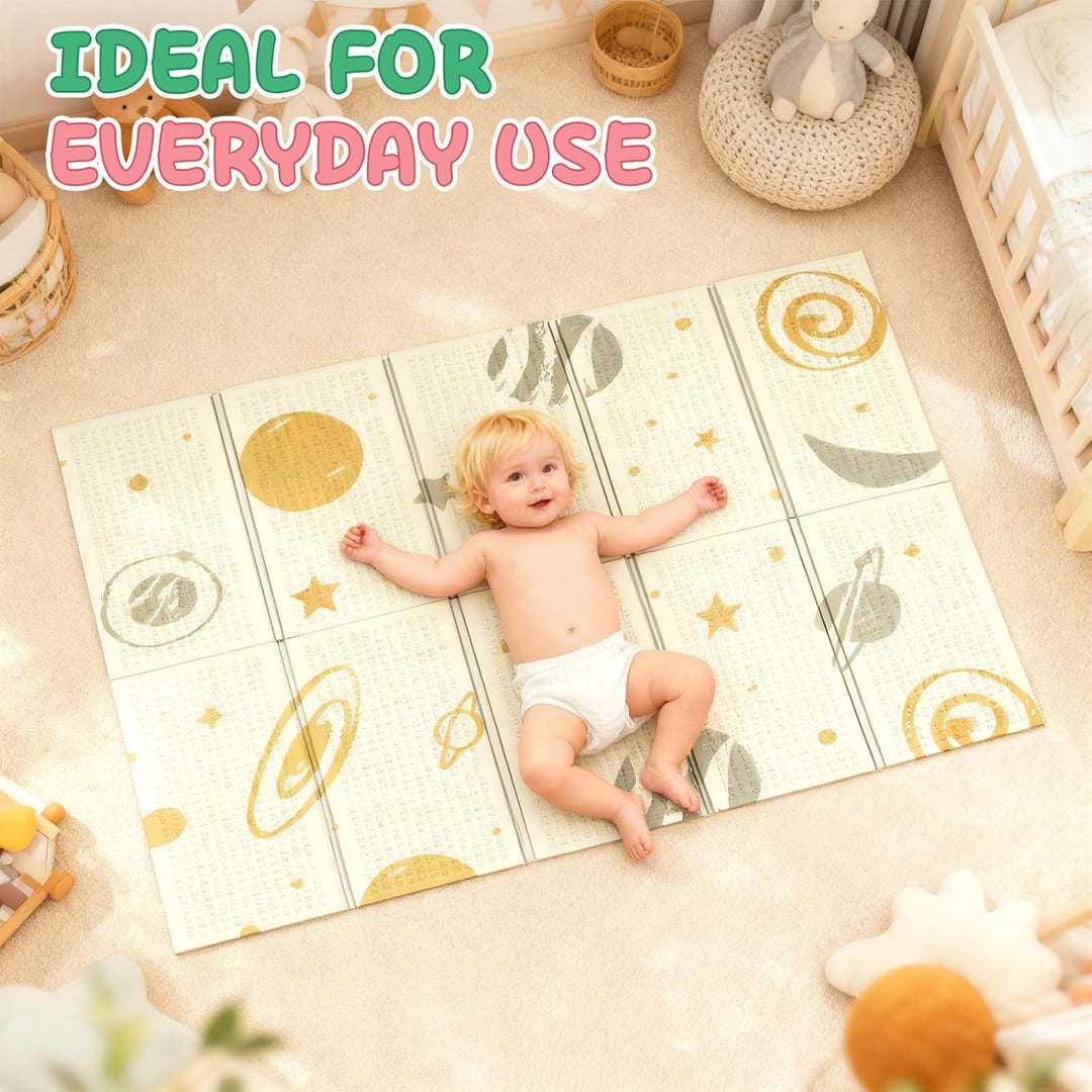 Soontrans Krabbelmatte Baby, Spielmatte Baby Faltbar, 180x120x1cm, Play Mat for Babies Doppelseitige