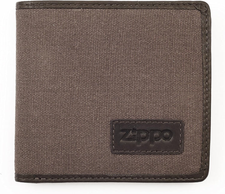 Zippo Herren Leder & Canvas Geldbörse Braun (Braun)