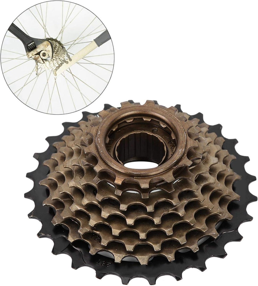 Yosoo Schraubkranz 8Fach, 8 Gang Freilaufkassette, Fahrrad 8 Fach Schraubkranz, 8 Fach Ritzel mit Sc