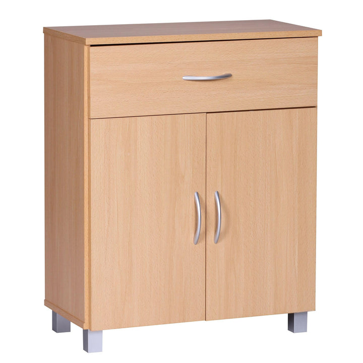 FineBuy Sideboard 60x75x30cm Kommode mit Schublade und Türen, Kleine Moderne Anrichte, Design Holz S