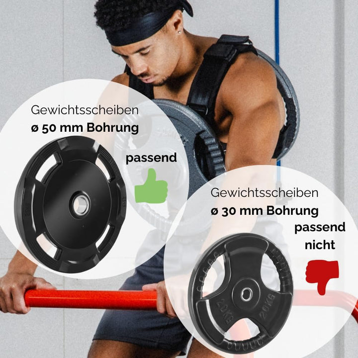 GEWICHTSWESTE FÜR HANTELSCHEIBEN 50 mm - Verstellbare Trainingsweste für Calisthenics, Krafttraining