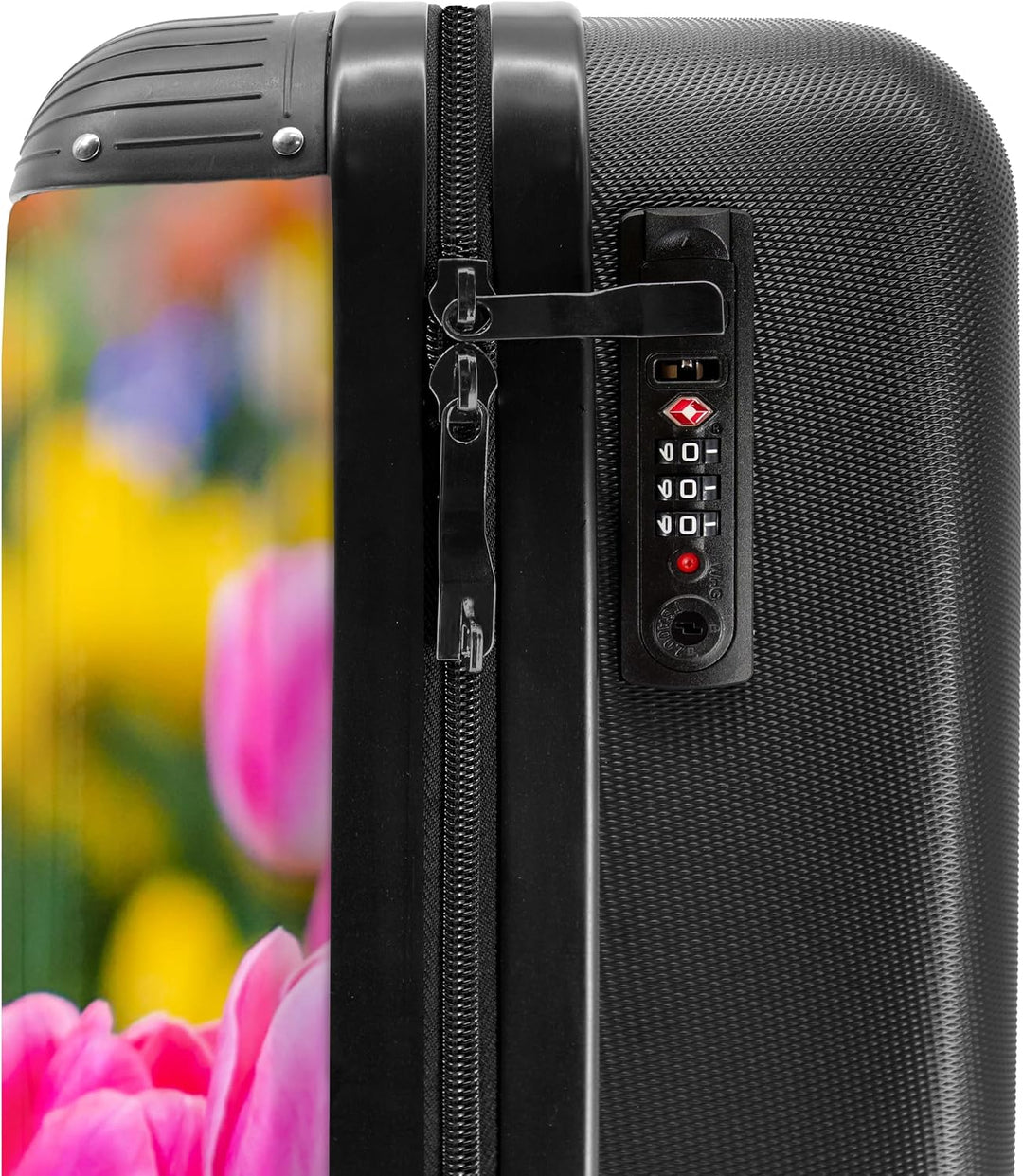 NoBoringSuitcases.com® Koffer Handgepäck Trolley Rollkoffer Kleine Reisekoffer mit 4 Rollen - Blumen