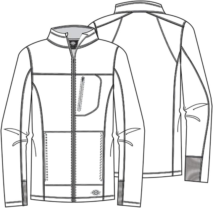 Dickies Dynamix DK310 Herren-Schlupfkasack, mit Reissverschluss vorne 4XL Grosse Grössen Königsblau,