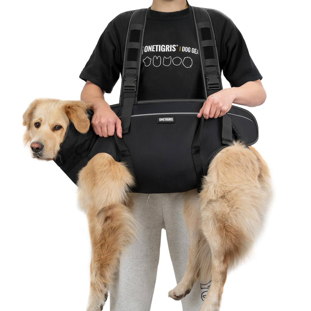 OneTigris Tragegeschirr für Hunde, Support Ridge Outdoor Hundetragehilfe für Wanderungen, Notfälle &