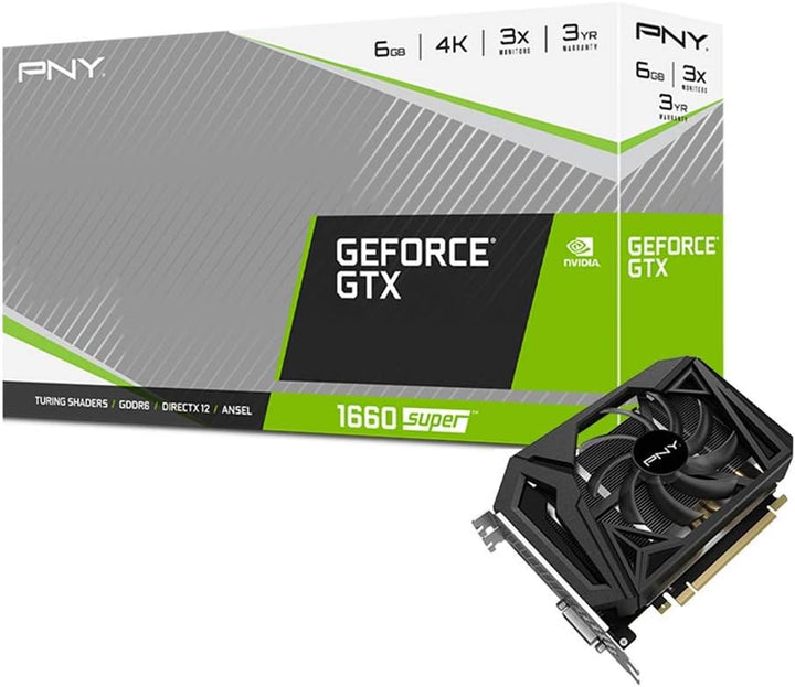 PNY GeForce GTX 1660 SUPER 6GB GDDR6 Single Fan Grafikkarte GTX 1660 SUPER Single Fan, GTX 1660 SUPE