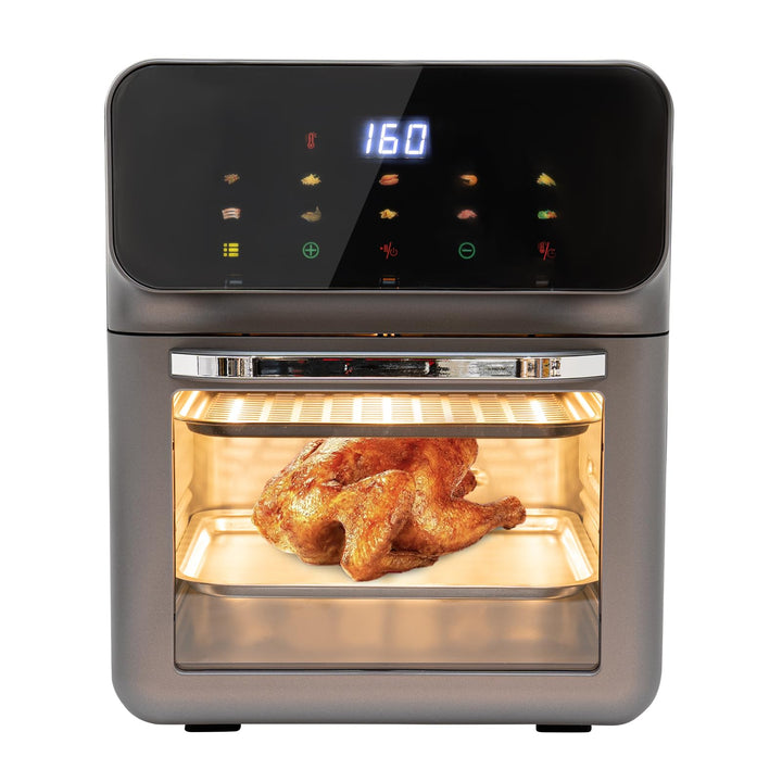 13L Backofen Pizzaofen 1350W Elektrobackofen mit LCD-Touchscreen | Umluft Multifunktionsofen, Ofenha