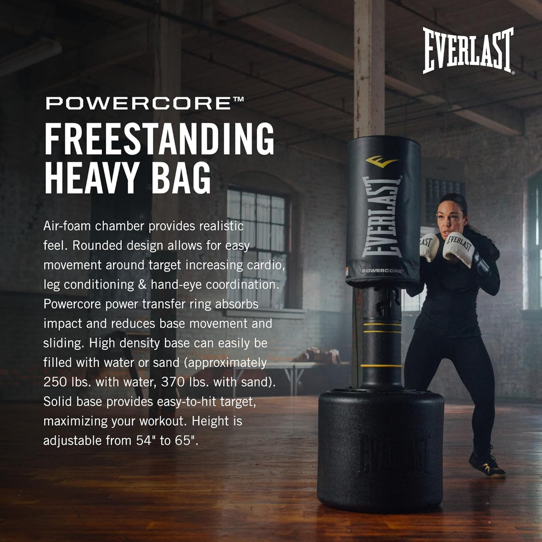 Everlast Unisex Power Core Freestanding Punch Bag Schwarz, Schwarz