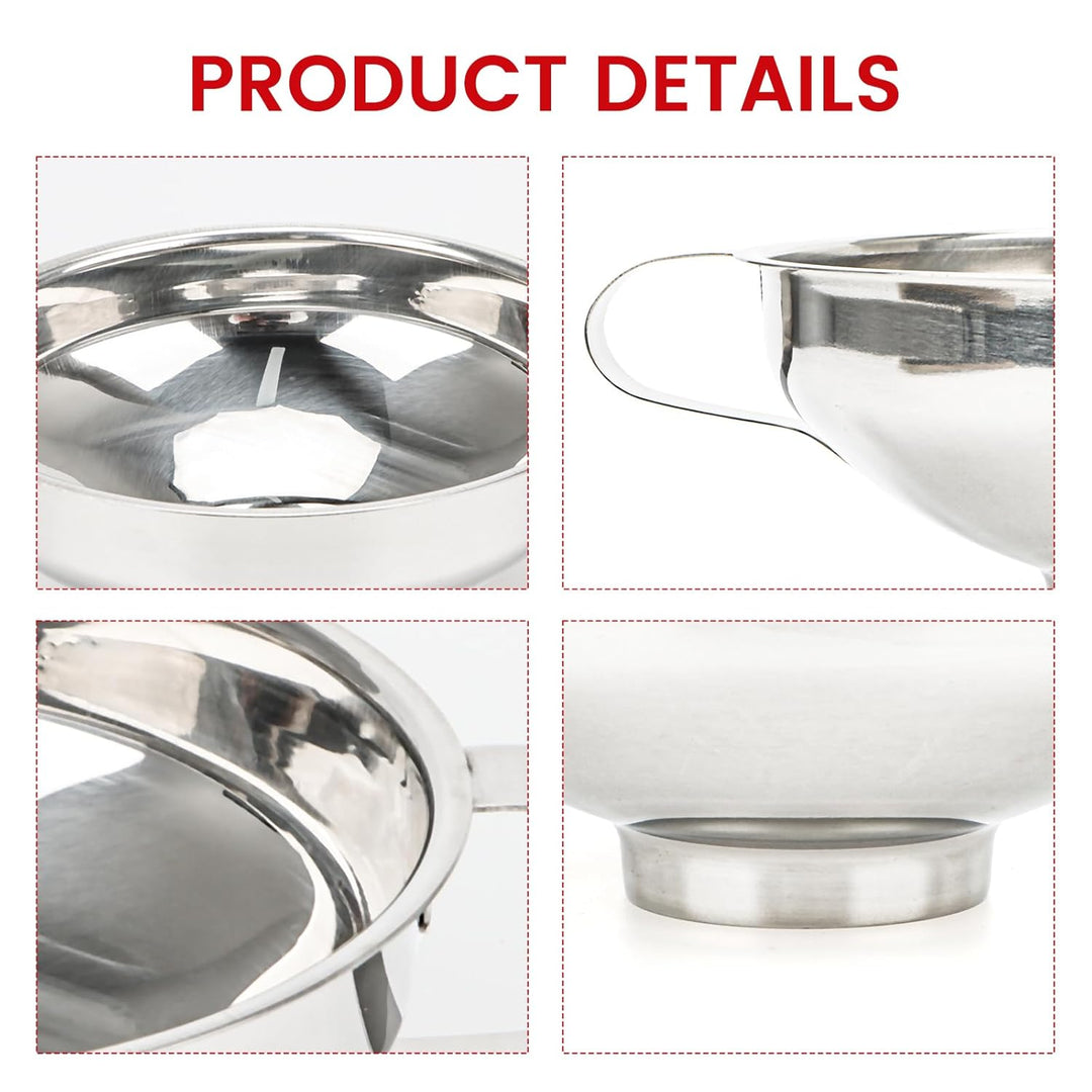 Edelstahl Trichterset 4-teilig mit Einmachgläser Heber & Trichter - 3 Grössen Küchentrichter Set für