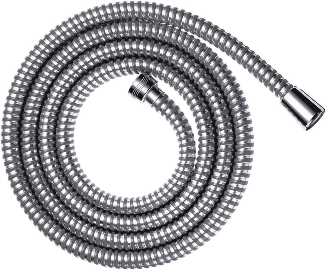 hansgrohe Croma 100 wassersparender Duschkopf (4 Strahlarten) Chrom & Metaflex Duschschlauch, 1,60m,