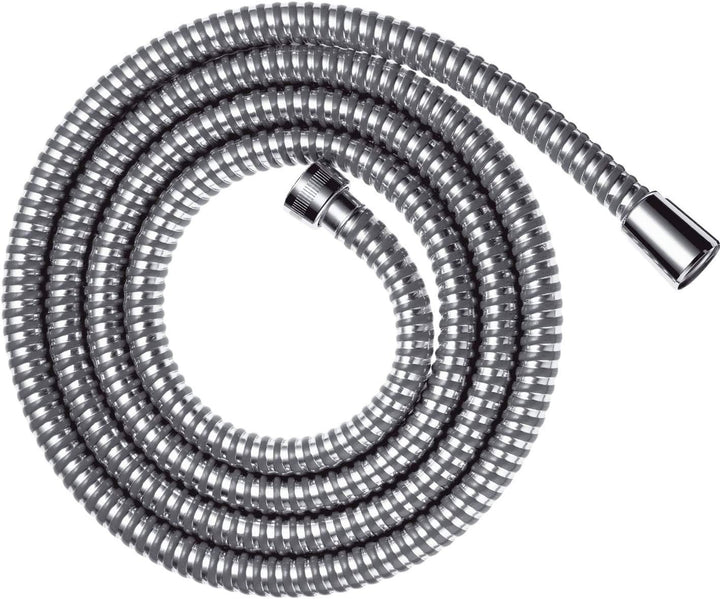 hansgrohe Croma 100 wassersparender Duschkopf (4 Strahlarten) Chrom & Metaflex Duschschlauch, 1,60m,