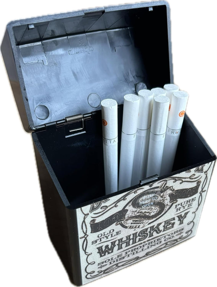 3 x Zigarettenbox XXXL VINTAGE BUNT für 50 Zigaretten Etui Kunststoff Raucherbedarf