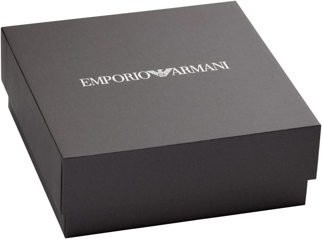 EMPORIO ARMANI Armband für Männer, Edelstahl-ID-Armband, Länge: 185-195mm, Breite: 30mm, Höhe: 9mm,