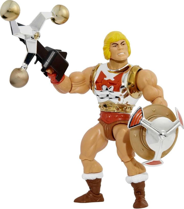 Masters of the Universe HDT22 - Origins Deluxe He-Man mit fliegenden Fäusten, 14 cm grosse Actionfig